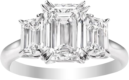 Lab-Grown Diamonds: Sparkle Without the Guilt 1 IGI Certified LAB Grown 3 Stone 14K White Gold Round Diamond Engagement Ring (D-E Color, VS1-VS2 Clarity - Luxury Collection)…