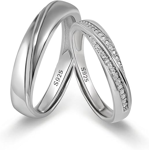 Meissa 2Pcs Couple Rings: Love That Fits Your Style! 1 Meissa 2Pcs Couple Rings: Love That Fits Your Style!