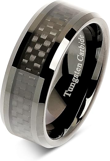 7 Stunning Black Tungsten Wedding Bands for You 1 7 Stunning Black Tungsten Wedding Bands for You