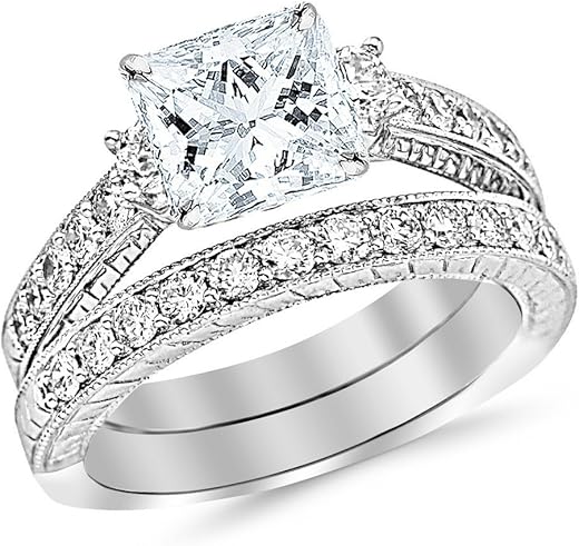 Top 8 Princess Cut Bridal Sets for You 1 Top 8 Princess Cut Bridal Sets for You