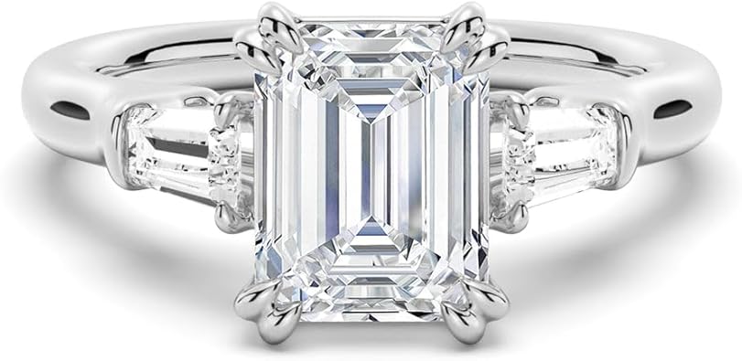 8 Stunning Emerald Cut Moissanite Rings