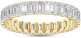 Discover the 1-8 Carat White Gold Emerald Cut LAB GROWN Diamond Eternity Band!