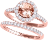 Find Your Dream Morganite Bridal Set Here