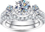 Moissanite Wedding Rings Bridal Set: Stunning Elegance Without the Price Tag!