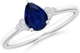 8 Stunning Pear Shaped Blue Sapphire Rings