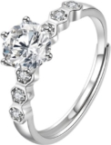 Transform Your Style with the Sterling Silver Halo Cubic Zirconia Ring!
