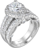 Wuziwen 4 Carats Engagement Ring Set: Elegance Without Breaking the Bank!